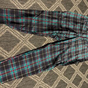 Torrid Plaid Leggings with Red and Blue Accents